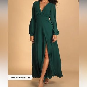 Lulus hunter green dress